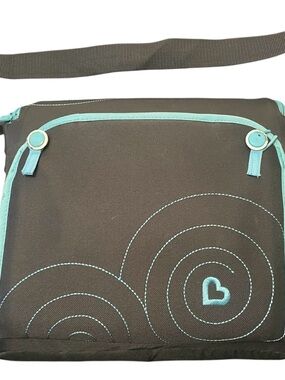 Black and Teal Crossbody Diaper Bag